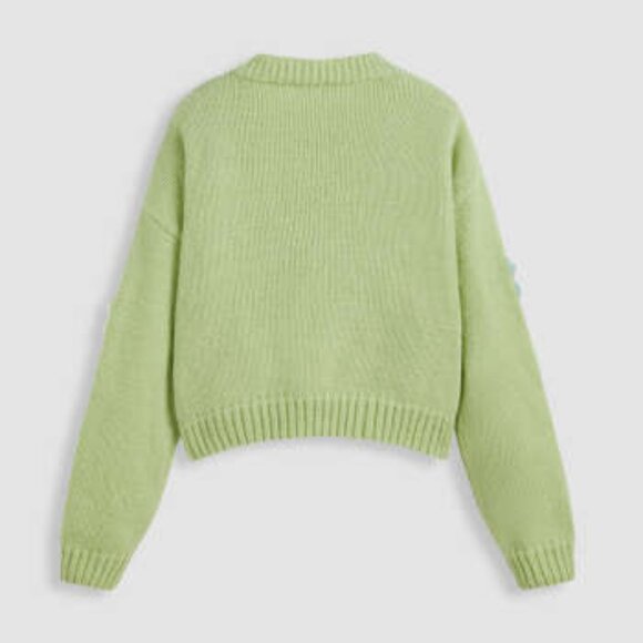 Cider Knit V-neck Button Flower Cardigan NWT, Size M - Picture 3 of 17